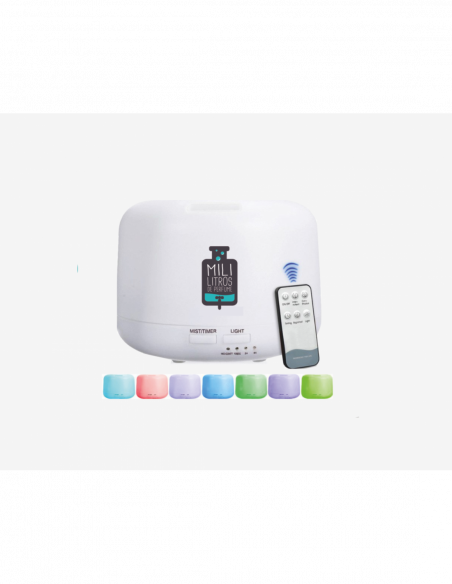 HUMIDIFICADOR CON MANDO A DISTANCIA Y 7 LUCES DE COLOR LED DE 300 ML
