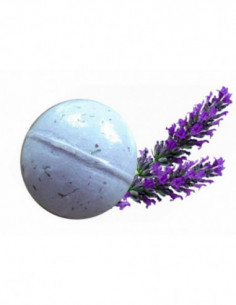 BOMBA BAÑO ESPUMOSA 140 GR.<br>LAVANDA CON PETALOS